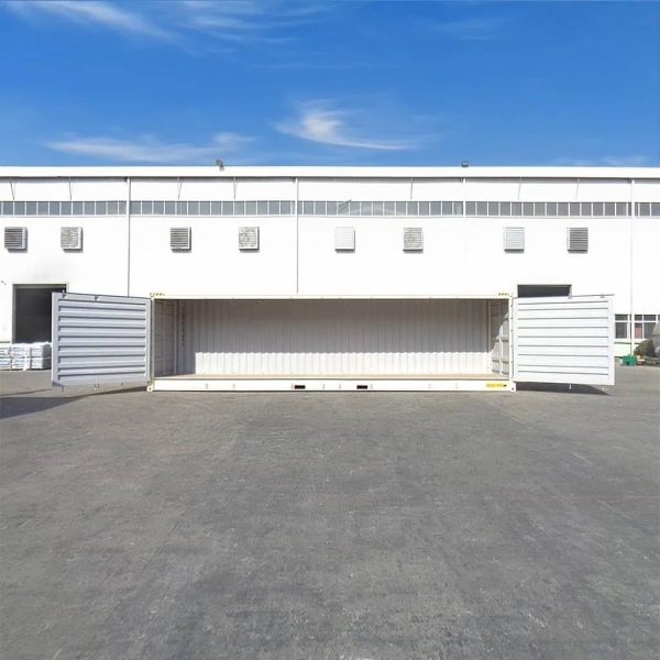 Contenedor de acceso lateral completo de 40 pies hc blanco