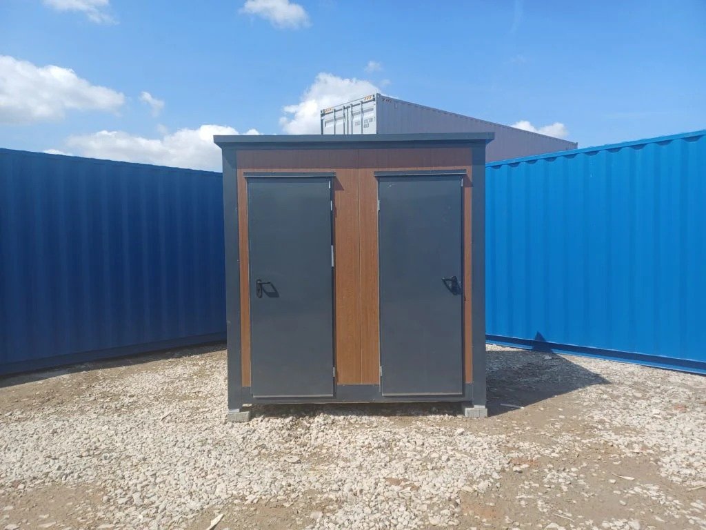 Contenedor sanitario doble de 2 cabinas