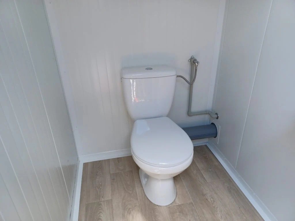 Contenedor sanitario doble de 2 cabinas