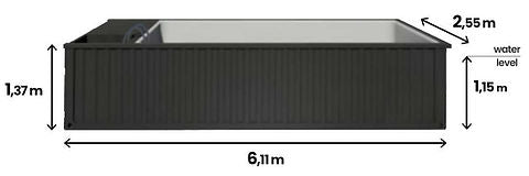 Contenedor piscina premium