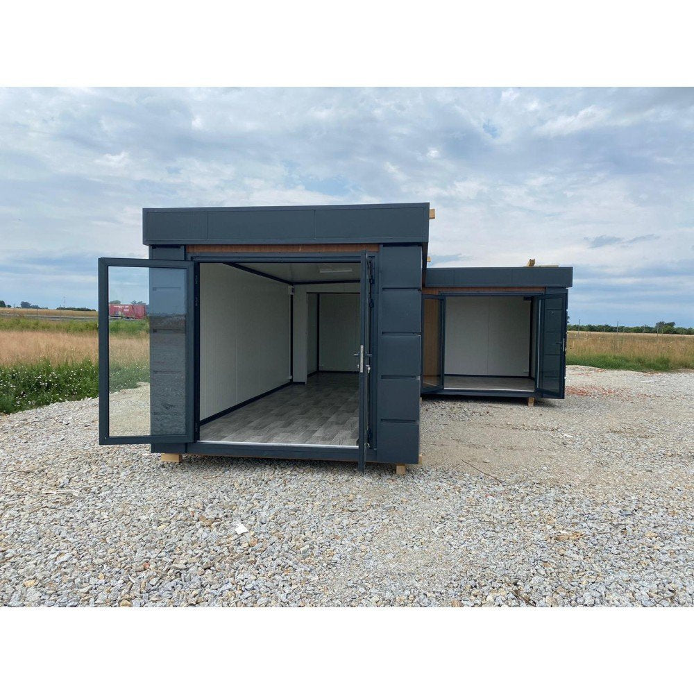 Módulo comercial combinado de 2 piezas, 3 x 6 m (36 m²)